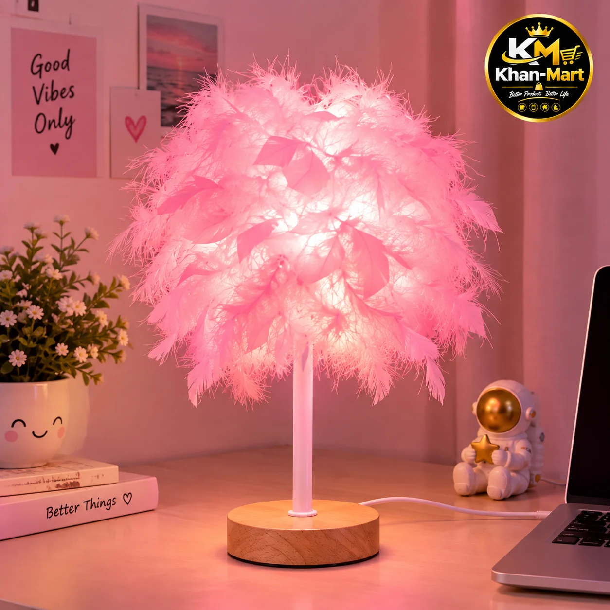 3-Color Feather Night Lamp ✨ photo 1