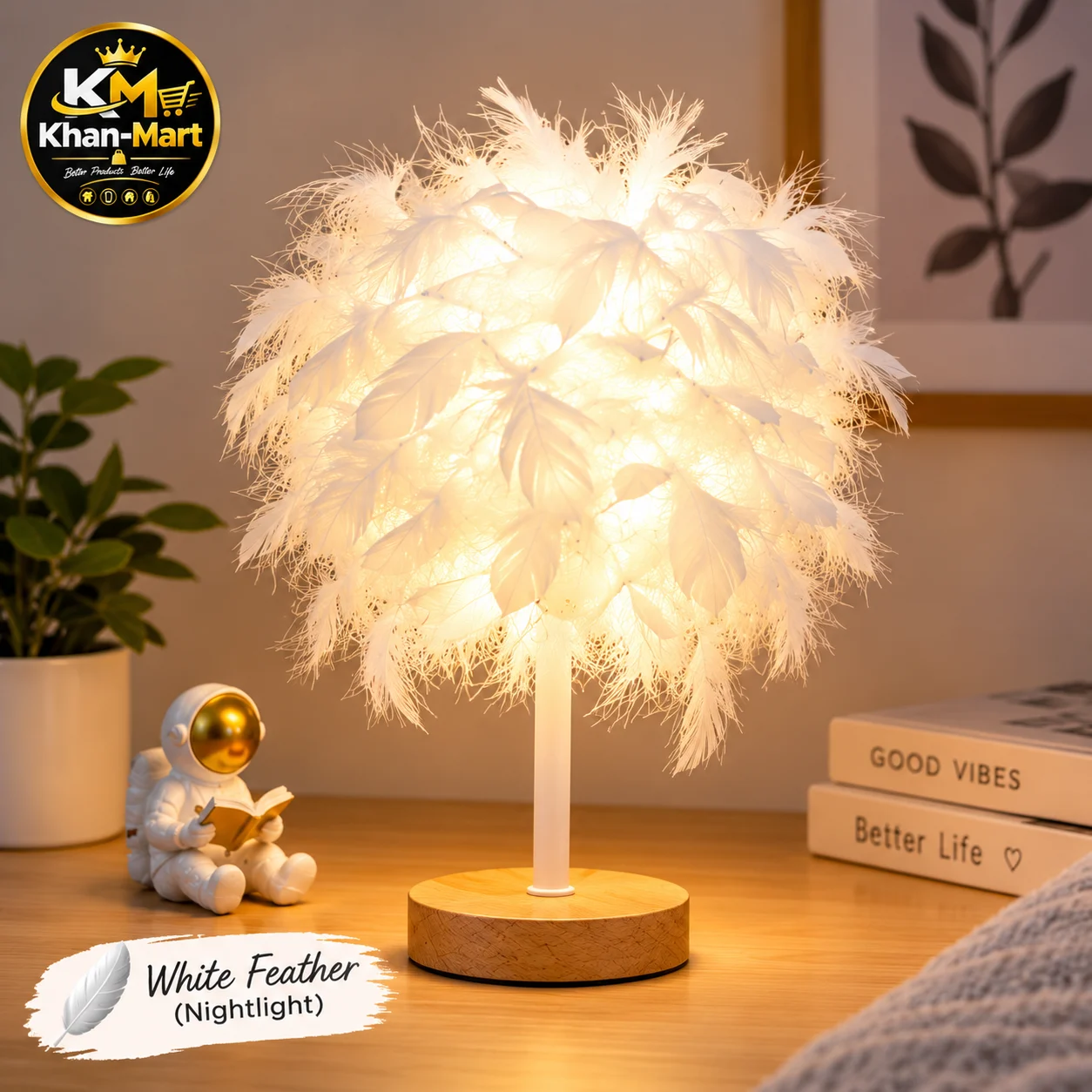 3-Color Feather Night Lamp ✨ photo 2