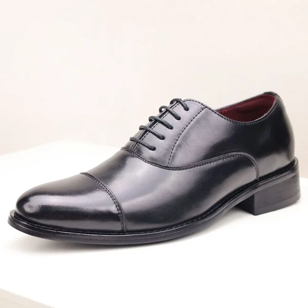 Oxford men's shoes, genuine leather formal shoes, three-joint men's leather shoes, height-increasing leather shoes, British style photo 4